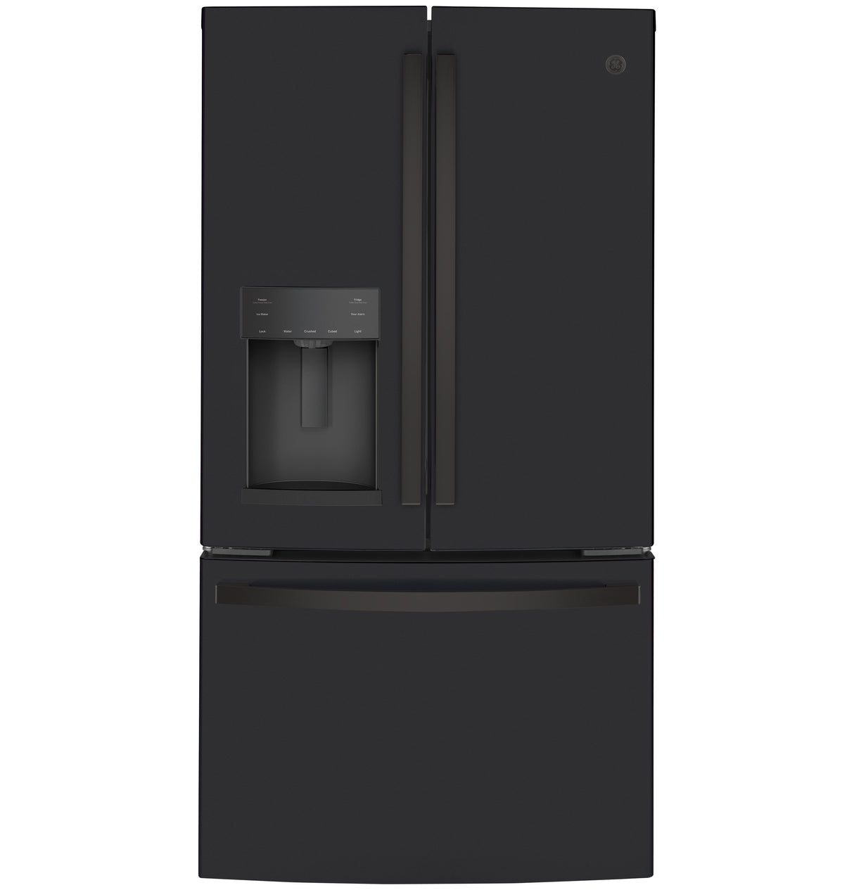GE GYE22GENDS - 36 in. 22.1 cu. ft. Counter Depth French Door Refrigerator with Ice & Water Dispenser - Fingerprint Resistant Black Slate