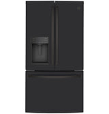 GE GYE22GENDS - 36 in. 22.1 cu. ft. Counter Depth French Door Refrigerator with Ice & Water Dispenser - Fingerprint Resistant Black Slate