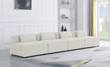Cube - Linen Modular 4 Seat Armless Sofa