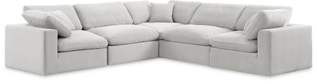 Comfy - 5 Piece Velvet Modular Corner Sectional