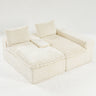 Modular Sofa, Convertible Twin Seat With Chaise Lounge