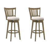Isla - 26" Putty Brown Counter Height Rubberwood Swivel Barstool
