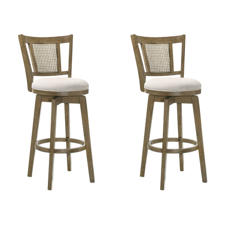 Isla - 26" Putty Brown Counter Height Rubberwood Swivel Barstool