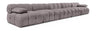 Orin - Velvet 5 Piece Modular Armless Sofa