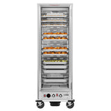33 in. Commercial Insulated Heated Holding/Proofing Cabinet with Glass Door and Wire Racks in Silver (KM-CHP36-WIGL)