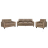 Scotland - Faux Leather Upholstered Sofa Set