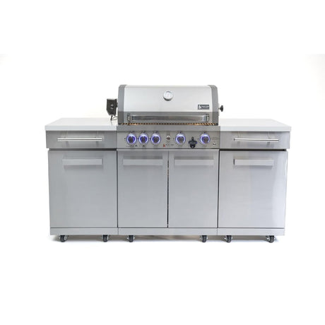 Mont Alpi Compact Series 6 Ft Propane Outdoor Kitchen Island in Stainless Steel - MA-957RS