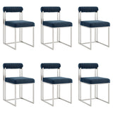 Anastasia - Dining Room Chair Set With Brushed Silver Frame