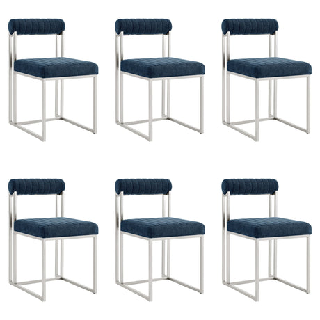 Anastasia - Dining Room Chair Set With Brushed Silver Frame