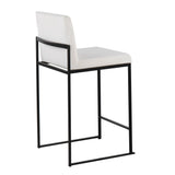 Fuji - High Back Counter Stool - Black Legs