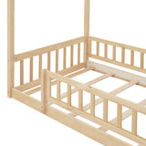 Bed House Bed Frame With Fence