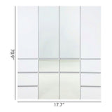 Elise - Modular Wood Closet System With Mirror In Durable Melamine And Wood Customizable Storage - White