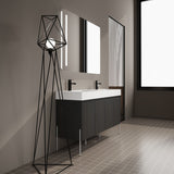Freestanding Bathroom Vanity With Resin Sink And Storage Cabinet