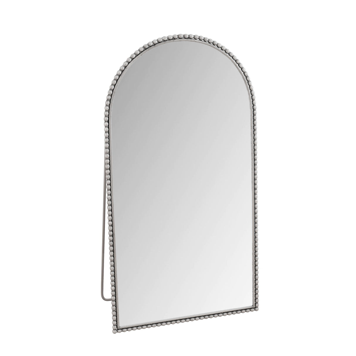 Arch Retro Full Length Mirror With Supporting Feet - Silver