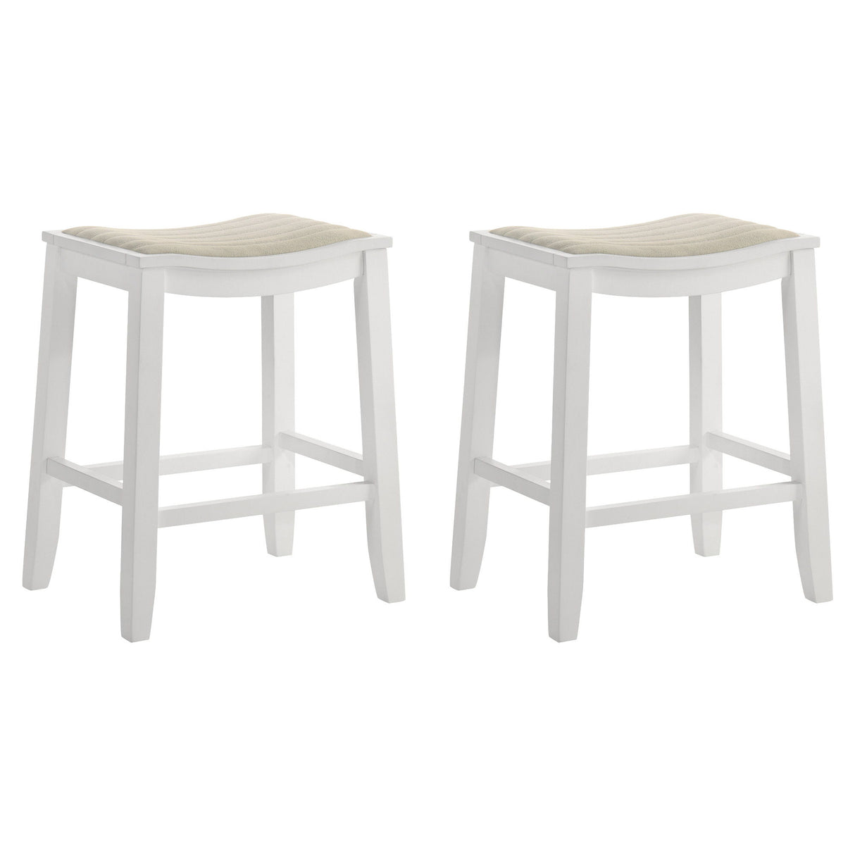 Iyani - Coastal Modern Wood Counter Height Kitchen Bar Stool