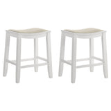 Iyani - Coastal Modern Wood Counter Height Kitchen Bar Stool