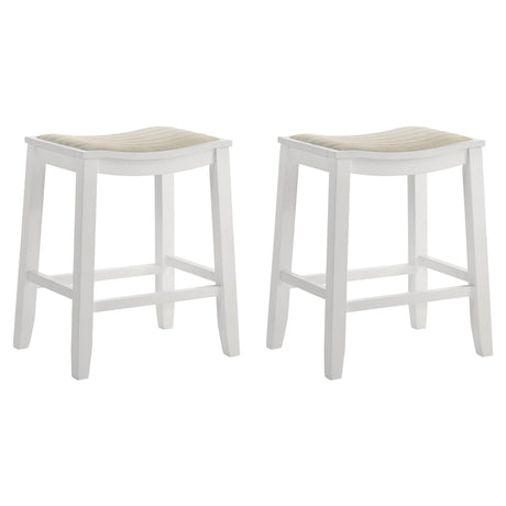 Iyani - Coastal Modern Wood Counter Height Kitchen Bar Stool