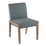 Carmen - Contemporary Chair (Set of 2) - White Washed Wood