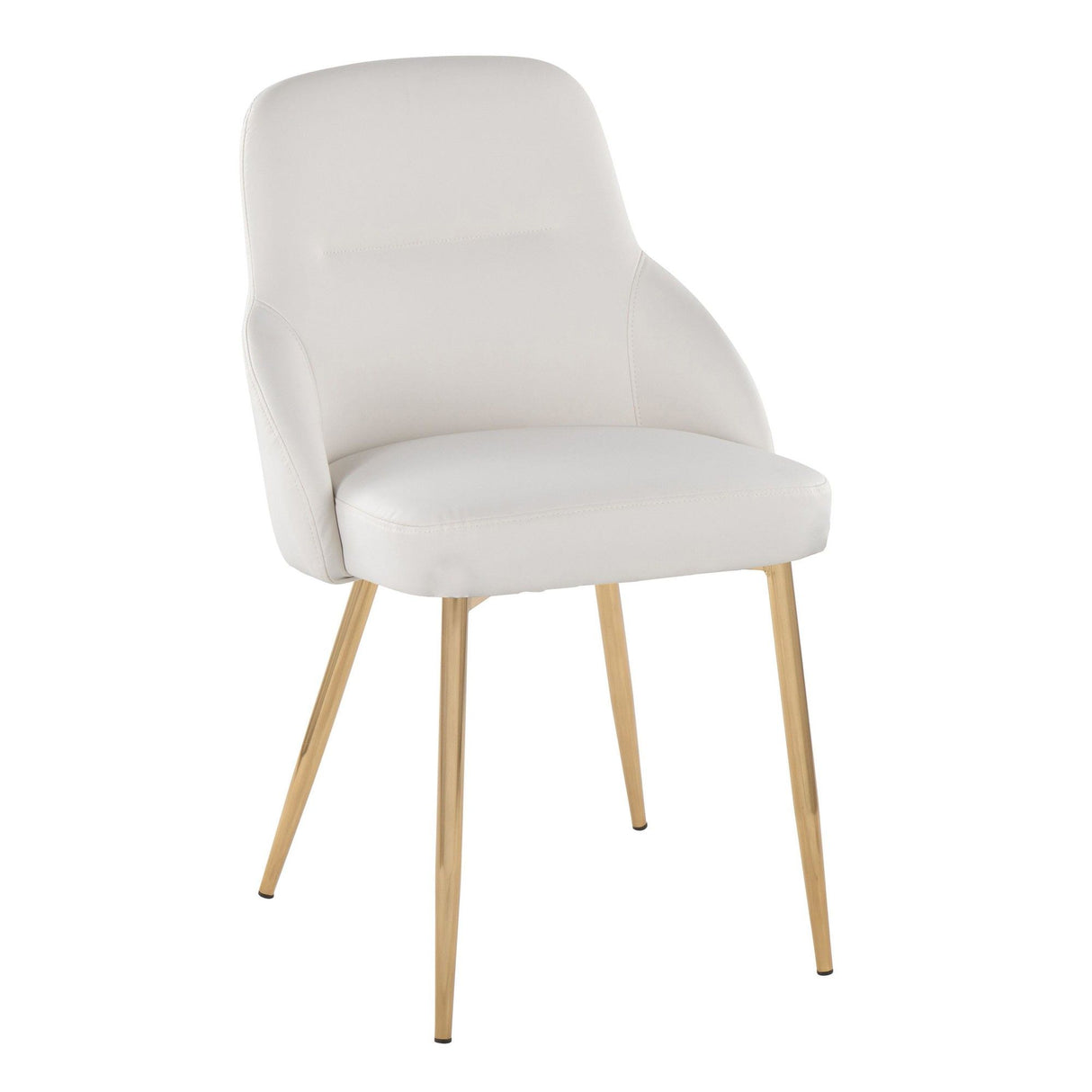 York - Upholstered Chair (Set of 2) - Gold Metal Legs