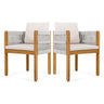 Outdoor Dining Chairs With Mix Rope Handles (Set of 2)