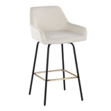 Daniella - 24" Fixed-Height Counter Stool (Set of 2) - Black Metal