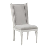 Katia - Hostess Chair Set of 2) - Light Gray Linen & Weathered White