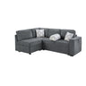 Convertible Sectional L-Shaped Sofa With Dual Pull-Out Sleepers, Flip-Top Table, USB Ports, Cup Holder & Storage