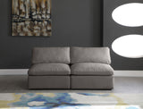 Plush - Modular Armless 2 Seat Sofa