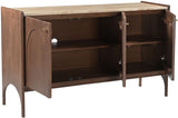 Veya - 57" Genuine Marble And Mango Wood Sideboard / Buffet