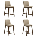 Allin - Upholstered Wood Counter Height Barstool