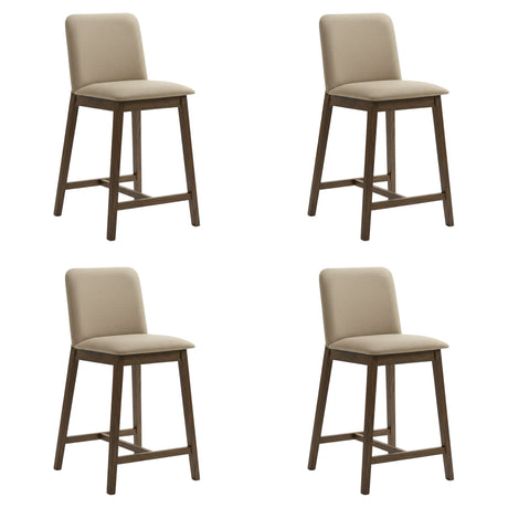 Allin - Upholstered Wood Counter Height Barstool