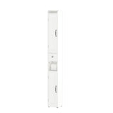 Slim Tall Bathroom Storage Cabinet With Adjustable Shelves, 2 Doors Freestanding Cabinet - White