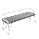 Stefani - Bench - White And Gray