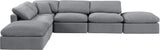 Indulge - Velvet 6 Piece Modular Armless Sectional
