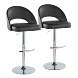 Renee - Adjustable Barstool (Set of 2) - Chrome Base
