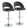 Renee - Adjustable Barstool (Set of 2) - Chrome Base