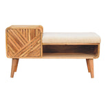 Carved Telephone Table - Oak