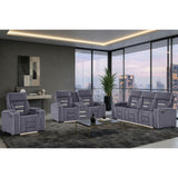 Austin - Reclining Sofa With Storage Arms - Gray