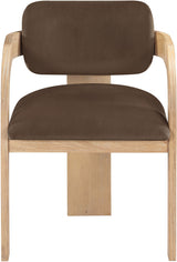 Cedra - Velvet Performance Fabric Upholstered Dining Chair (Set of 2) - Natural Frame