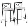 Modern Charlotte - Contemporary Fixed Height Counter Stool (Set of 2)