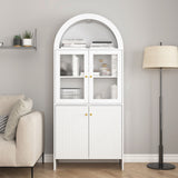 Modern Tech Inspired Dome Cabinet With LED Lighting