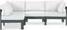 Nizuc - Outdoor Patio 4 Piece Modular Sectional With Gray Frame