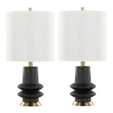 Lloyd - 26" Polyresin Table Lamp - Sanded Matte Black (Set of 2)