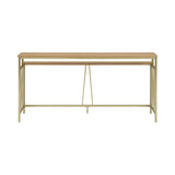Santorini - 72" Rectangle Wood Console Table - Natural / Brando Brass