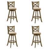 Kodi - Modern Farmhouse Swivel Wood Bar Height Kitchen Bar Stool