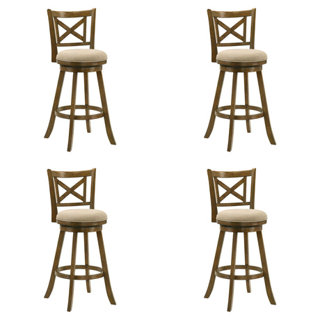 Kodi - Modern Farmhouse Swivel Wood Bar Height Kitchen Bar Stool