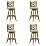 Kodi - Modern Farmhouse Swivel Wood Bar Height Kitchen Bar Stool