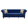 3 Seater Sofa With Rolled Arms, Vertical Channel Tufted Backrest