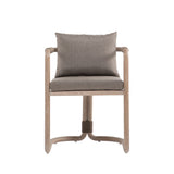 Baja - Outdoor Armchair With Cushion - Brown Eucalyptus / Brown