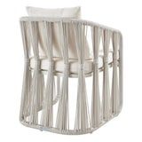 Breeze - Cream Metal Outdoor Dining Chair With Cushions - Pearl